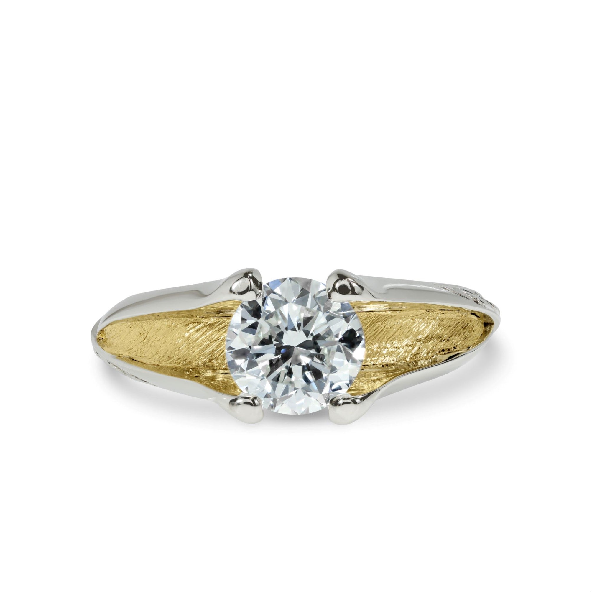 Gurhan Diamond Ring in 24K Gold and Blackened Silver #506301 – Beladora
